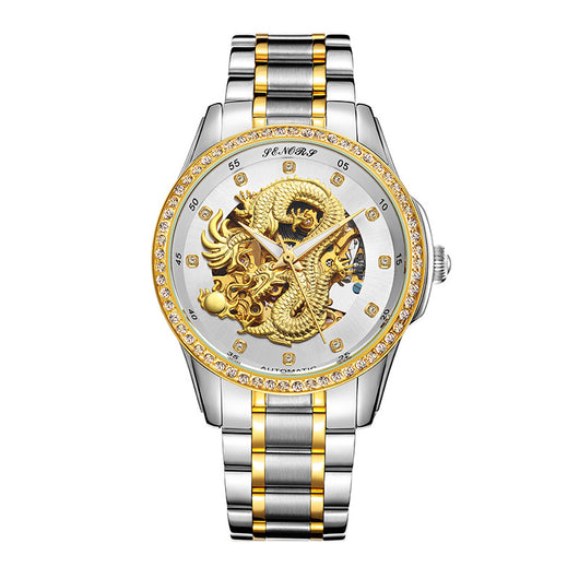 Reloj para Hombre con Dragón Dorado en Relieve - Image 6