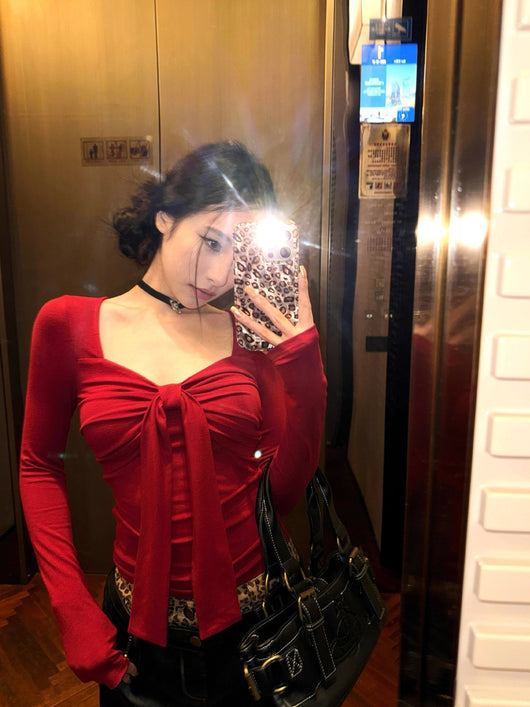 Blusa de Manga Larga con Moño para Otoño Invierno - Image 14