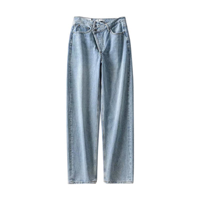 Pantalones Jeans Cintura Alta Rectos Holgados para Mujer - Image 5