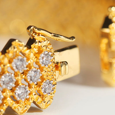 Pulsera Vintage Artesanal Plata S925 Baño Oro Diamantes Zirconia - Image 3