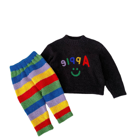 Pijama Infantil Arcoíris con Letras para Niños y Niñas - Image 8