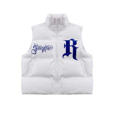 Chaleco de Algodón PU con Letras Bordadas para Hombre - Image 4