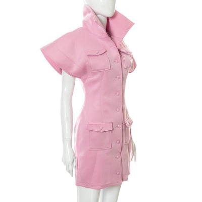 Vestido Abrigo Slim Fit Cuello Alto en Algodón Transpirable - Image 27