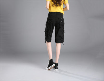 Pantalones Casuales Sueltos Capri Multicolor Talla Grande - Image 36