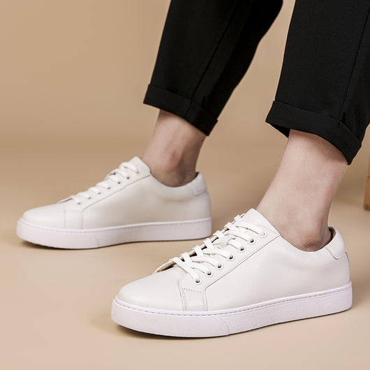 Zapatos de Cuero Genuino Respirable con Suela Gruesa - Estilo Británico Casual y Deportivo - Image 9
