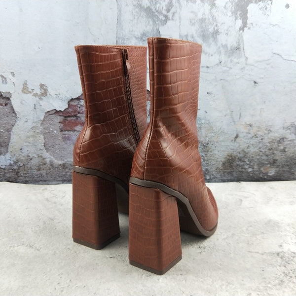 Botas Casuales para Mujer con Tacón Grueso