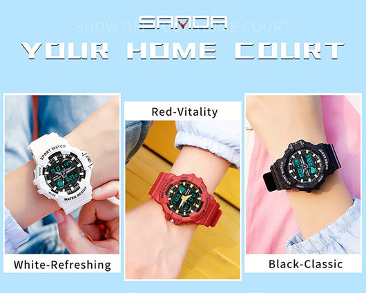 Reloj Deportivo Digital Dual Display Pantalla Grande Luminoso Resistente al Agua Unisex - Image 44