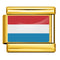 Dorado Background World Flag Photo Epoxy Italian Module Bracelet ICY0001LU Luxembourg
