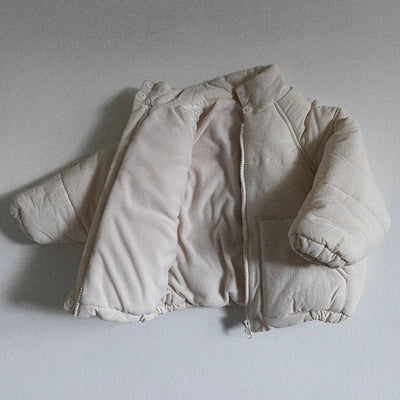 Cardigan Corto Acolchado Estilo Coreano para Niños y Niñas - Cuello Alto Moda Otoño Invierno - Image 9