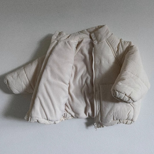 Cardigan Corto Acolchado Estilo Coreano para Niños y Niñas - Cuello Alto Moda Otoño Invierno - Image 9