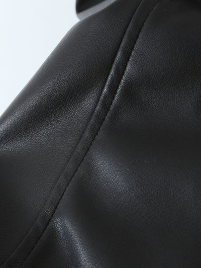 Vestido Sling de Cuero PU sin Mangas para Verano - Image 4