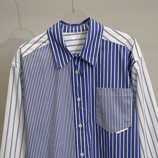 Blusa Suelta de Patchwork para Mujer - Diseño Trendy y Versátil - Image 8