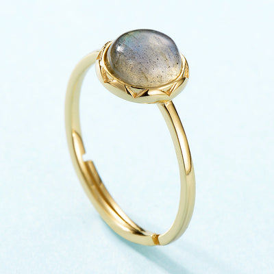 Anillo de Plata Esterlina con Diseño Geométrico Azul
