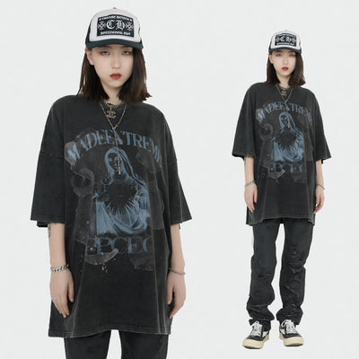 Playera Holgada Madonna Estampado Hip Hop Street Wear - Image 10