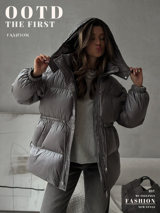 Chaqueta Térmica Acolchada con Capucha y Cierre - Image 11