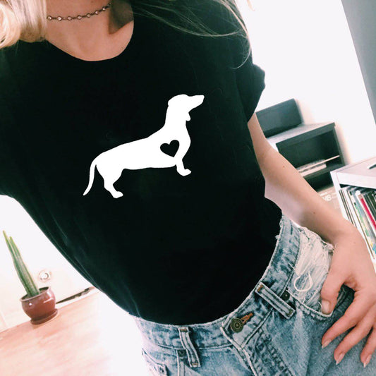 Camiseta Estampada con Letras Cuello Redondo Manga Corta