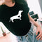 Camiseta Estampada con Letras Cuello Redondo Manga Corta