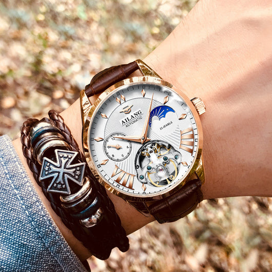 Reloj Automático Mecánico para Hombre con Esqueleto Visible y Resistencia al Agua - Image 3