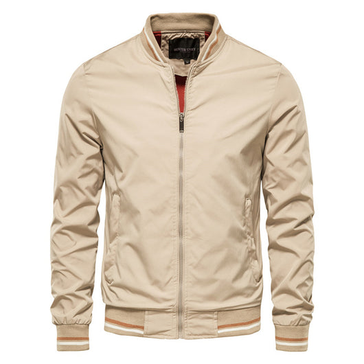 Chamarra Deportiva de Rayas con Cierre para Hombre - Casual Primavera Otoño - Image 2