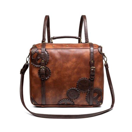 Mochila Steampunk Retro Marrón para Mujer - Estilo Vintage Outdoor - Image 8