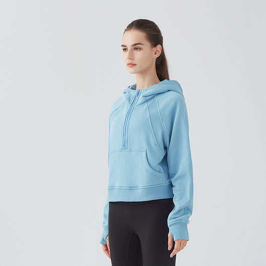 Sudadera con Capucha Deportiva de Forro Polar Delgado para Mujer - Image 7