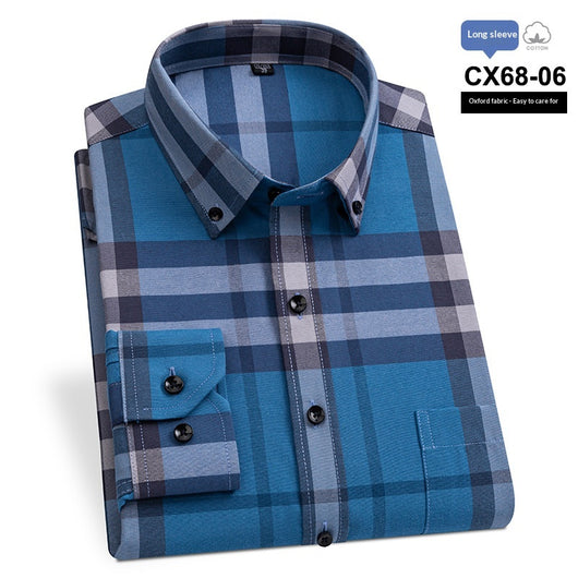 Camisa Oxford Slim Fit a Rayas para Hombre con Bolsillos - Image 8