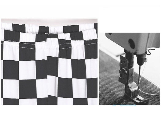 Pantalones Cortos a Cuadros Diamante Blanco y Negro - Image 12