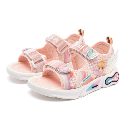 Sandalias Princesa Sunshine para Niñas - Zapatos Transpirables con Diseño de Osito Adorable
