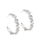 Sweet Cool Personality Metal Letters Ins Estilo Personality C- Ring Ear Studs Plateado Pairs No Specifications