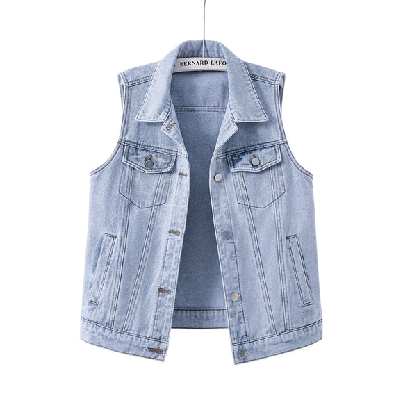 Chaleco Denim Suelto sin Mangas para Mujer - Prenda Versátil