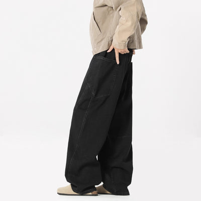 Pantalones Cargo Vaqueros Lavados Estilo Americano - Image 3