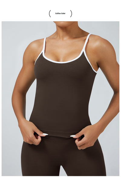 Chaleco Deportivo Mujer Espalda Descubierta Contraste de Colores - Image 22
