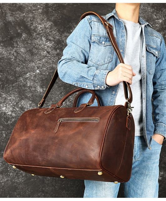 Bolso Bandolera de Cuero Vintage con Gran Capacidad para Viajes - Image 21