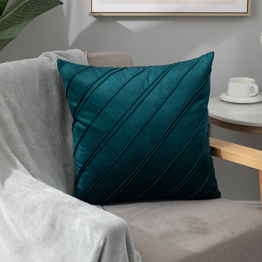 Funda de Almohada Cuadrille Terciopelo Suave para Sofá y Cama