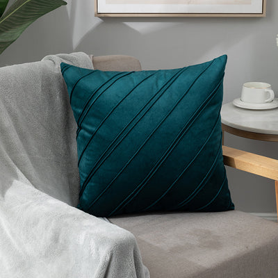 Funda de Almohada Cuadrille Terciopelo Suave para Sofá y Cama