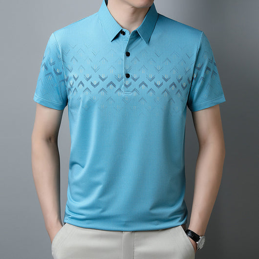 Polo Ejecutivo Ice Silk Manga Corta para Hombre - Secado Rápido y Estilo Business Casual - Image 6