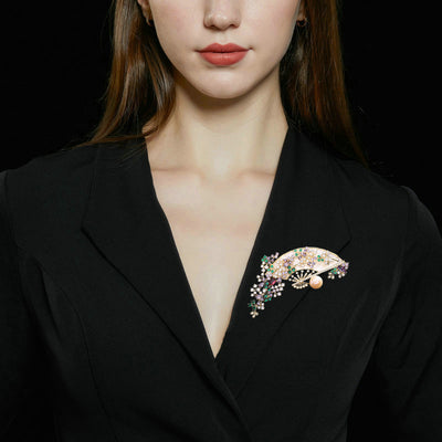 Broche Abanico Retro Elegante para Cheongsam - Image 7