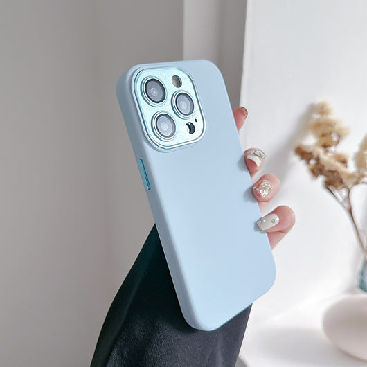 Funda Protectora de Silicona Líquida con Protector de Lente para iPhone 14 e iPhone 15 - Image 4