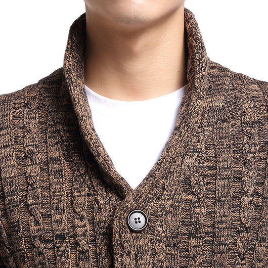 Cardigan de Algodón para Hombre - Suéter Tejido con Botones - Image 16