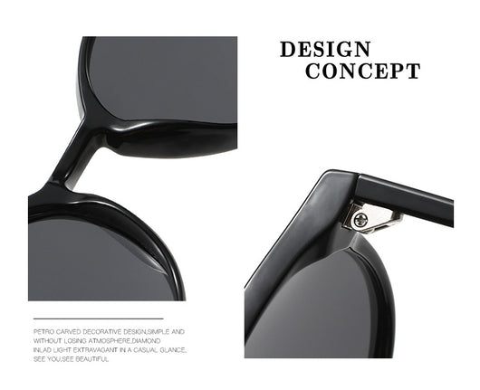 Round black full-rim sunglasses with vibrant blue polarized lenses, ideal for sun protection and fashion. - Image 20