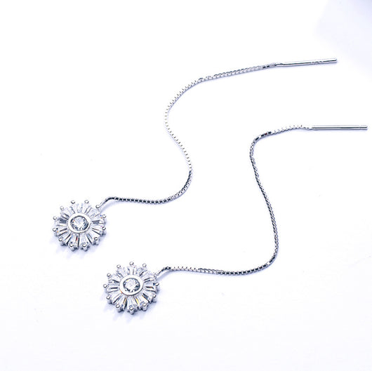 Aretes de Cristal Navideño con Borla - Diseño Copo de Nieve Elegante para Mujer - Image 14