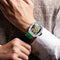 Reloj Automático para Hombre con Cristales y Correa de Silicona Resistente al Agua