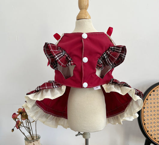 Vestido Lolita Princesa con Moño y Encaje Cuadros - Image 3