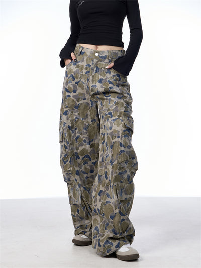 Pantalones Cargo Anchos Camuflaje para Mujer - Estilo Casual y Versátil - Image 19