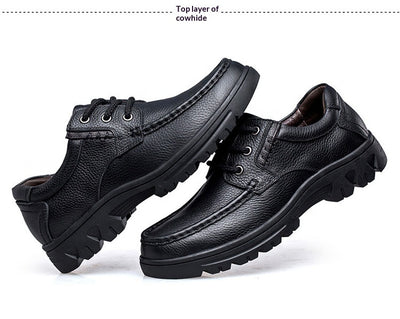 Botas de Trabajo Casual de Cuero Genuino - Zapatos Bajos con Cordones - Image 15