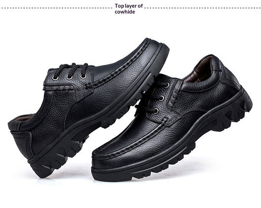 Botas de Trabajo Casual de Cuero Genuino - Zapatos Bajos con Cordones - Image 15