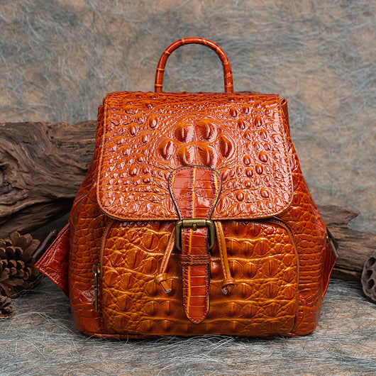 Mochila de Cuero Grabado Estilo Retro - Image 10