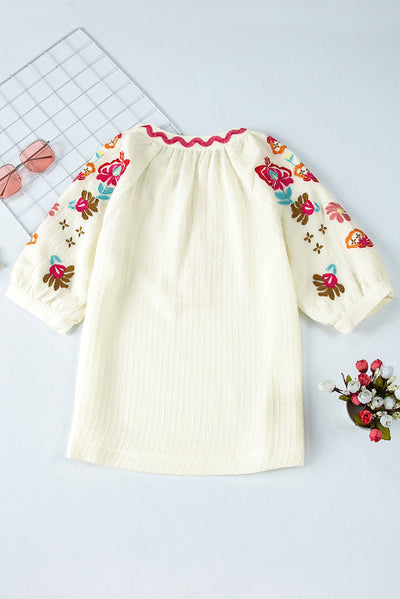 Blusa Casual Bordada en Chifón Multicolor - Estilo Primavera para Mujer - Image 17