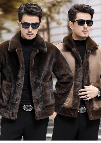 Abrigo de Chenilla con Pelaje para Hombre - Image 18