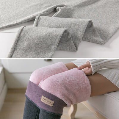 Leggings Cintura Alta Gris de Piel de Cordero Extra Gruesa - Image 11